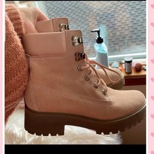 Timberland boots 7 light pink